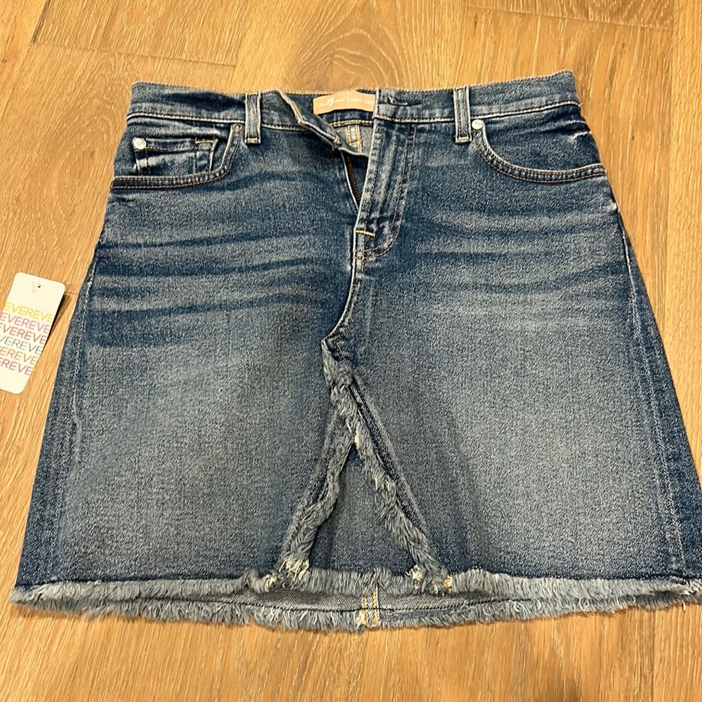 7 for all Mankind Luxe Vintage Fray Skirt size 26
